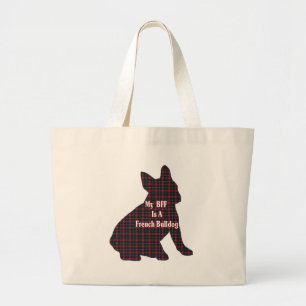 Bolsa Tote Grande Presentes de BFF para Bulldog Francês