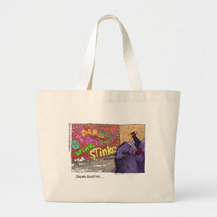 Bolsa Tote Grande Presentes de Cartoon Engraçados do Skunk Grafite &