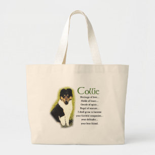 Bolsa Tote Grande Presentes de Collie em Massa Tripla