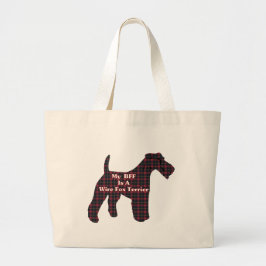 Bolsa Tote Grande Presentes de Fios Fox Terrier BFF