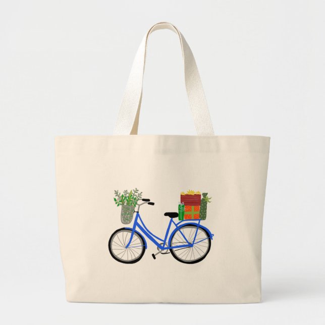 Bolsa Tote Grande Presentes de Natal Adoráveis (Frente)