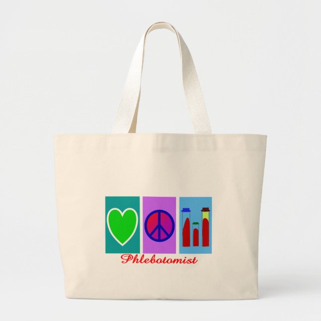 Bolsa Tote Grande Presentes de Phlebotomist (Frente)