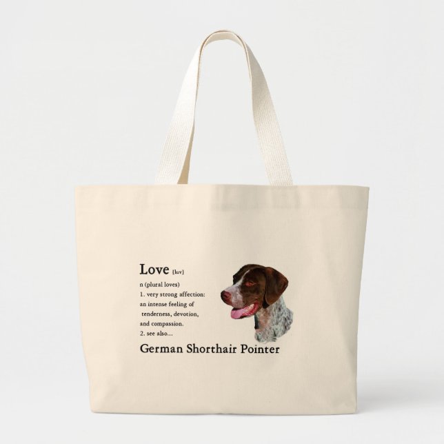 Bolsa Tote Grande Presentes de Ponteiro Alemão Curto (Frente)