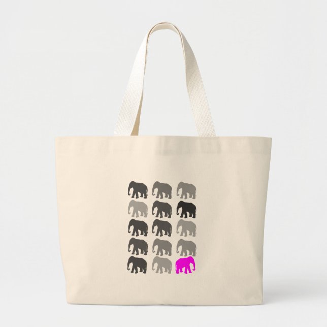 Bolsa Tote Grande Presentes de PopArt do elefante (Frente)