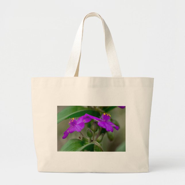Bolsa Tote Grande Presentes de Roupas de Gêmeas de Flor Silvestre Tr (Frente)