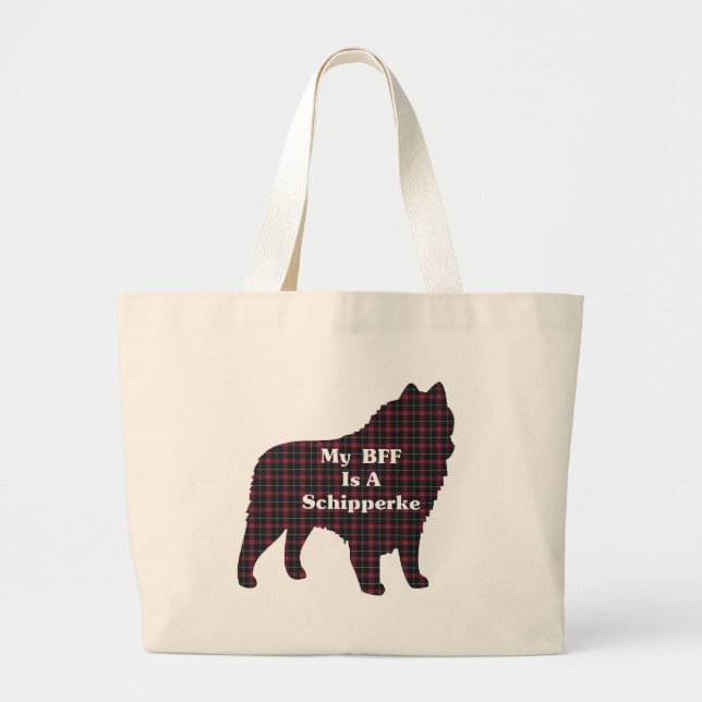 Bolsa Tote Grande Presentes de Schipperke BFF (Frente)