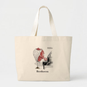 Bolsa Tote Grande Presentes Divertidos de Beethoven Camisetas Caneca