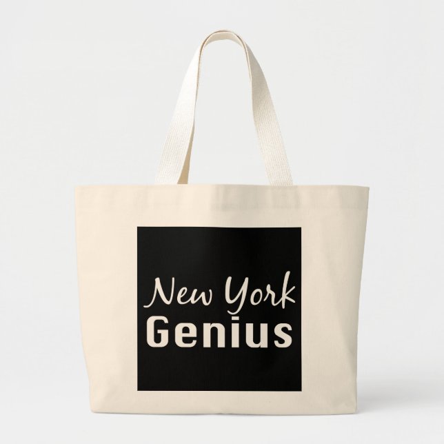 Bolsa Tote Grande Presentes do gênio de New York (Frente)