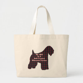 Bolsa Tote Grande Presentes do Melhor Amigo do Soft Coated Wheaten T