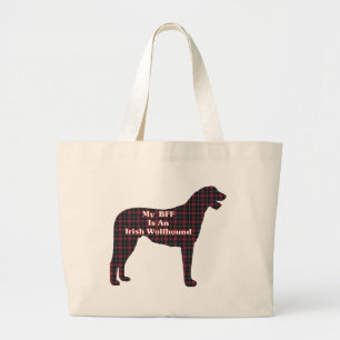 Bolsa Tote Grande Presentes do Wolfhound irlandês BFF