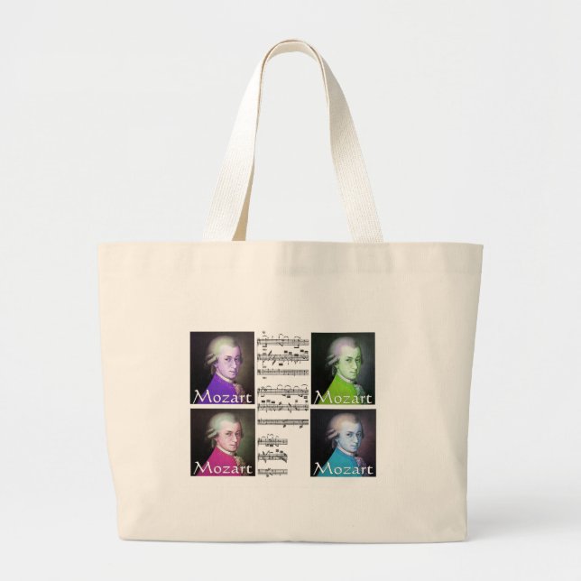 Bolsa Tote Grande Presentes dos amantes de Mozart (Frente)