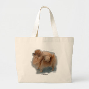 Bolsa Tote Grande Presentes dos amantes de Pomeranian