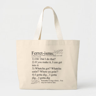 Bolsa Tote Grande Presentes engraçados da doninha