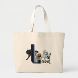 Bolsa Tote Grande Presentes Franceses para Bulldog