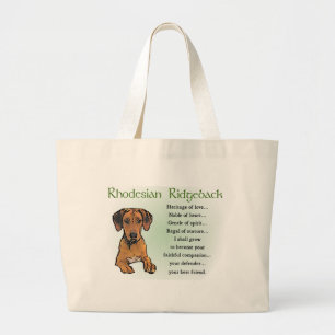 Bolsa Tote Grande Presentes Ridgeback da Rodésia