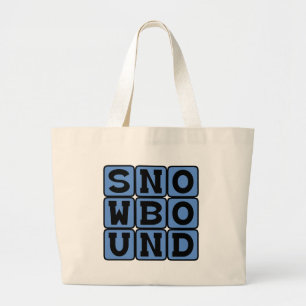 Bolsa Tote Grande Preso na Neve, Indo Para a Neve