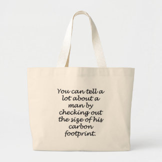 Bolsa Tote Grande Preto de Pegada de Carbono