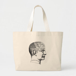 Bolsa Tote Grande Preto e branco principal da frenologia