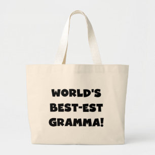 Bolsa Tote Grande Preto ou branco do Melhor-est Gramma do mundo