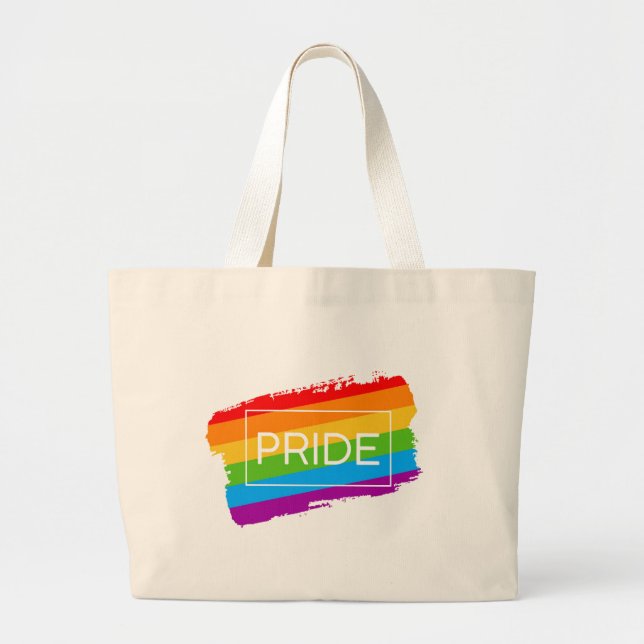 Bolsa Tote Grande Pride BrushAVC Rainbow (Frente)
