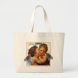 Bolsa Tote Grande Primeiramente saco do Aries do anjo do beijo