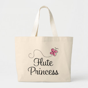 Bolsa Tote Grande Princesa bonito da flauta