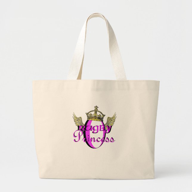 Bolsa Tote Grande Princesa do rugby (Frente)