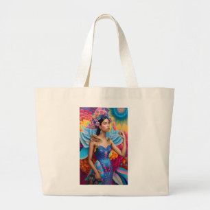 Bolsa Tote Grande Princesa elegante com asas 