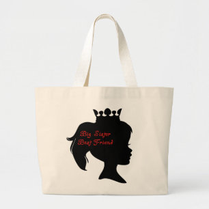 Bolsa Tote Grande Princesa Irmã Melhor Amiga