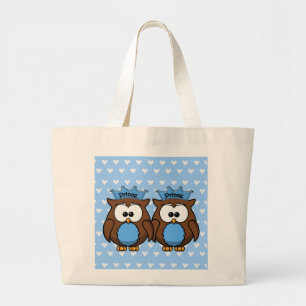 Bolsa Tote Grande príncipes de coruja gêmea