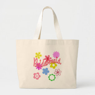 Bolsa Tote Grande Produtos enchidos flor da dama de honra