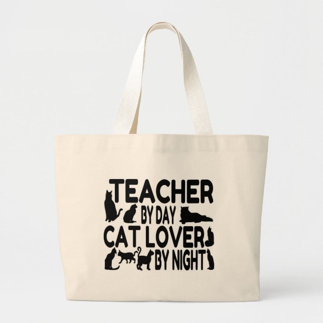 Bolsa Tote Grande Professor Cat Lover (Frente)
