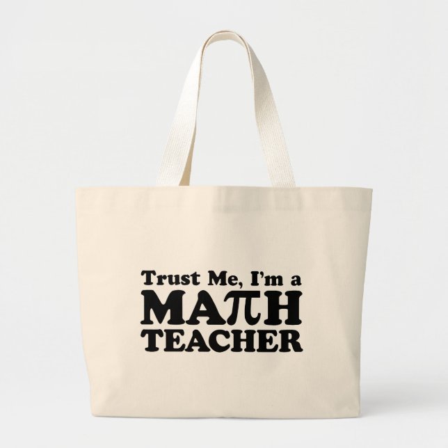 Bolsa Tote Grande Professor de Matemática (Frente)