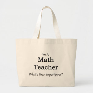 Bolsa Tote Grande Professor de matemática
