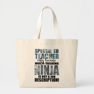 Bolsa Tote Grande Professor super de Ninja do ensino especial