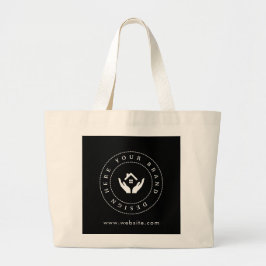 Bolsa Tote Grande Promocional de texto e logotipo personalizado mini