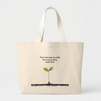 Bolsa Tote Grande Psalm 34:10 Tote Bag Christian Encouragement Gift