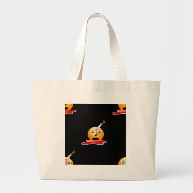 Bolsa Tote Grande psicopata emoji (Frente)