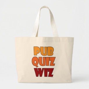Bolsa Tote Grande Pub Quiz Wiz Funny Trivia Champion