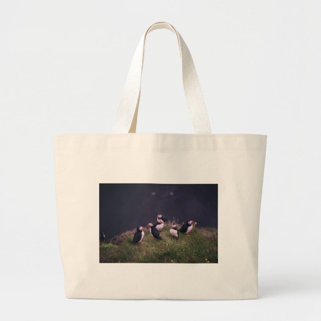Bolsa Tote Grande Puffins Atlântico (Frente)