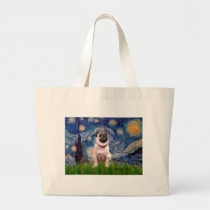 Bolsa Tote Grande Pug 1 (desmaiar) - Noite estelar