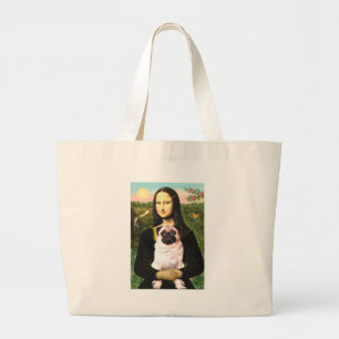 Bolsa Tote Grande Pug 3 (grampo) - Mona Lisa