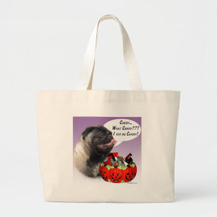 Bolsa Tote Grande Pug (camisa) Halloween Candy