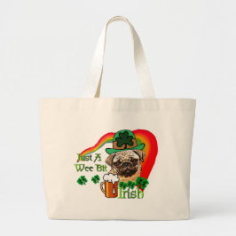 Bolsa Tote Grande Pug St Patricks
