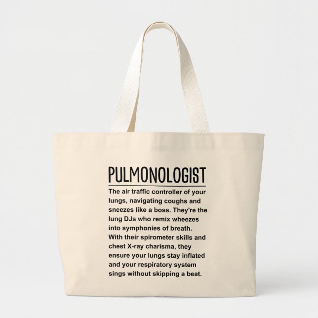 Bolsa Tote Grande Pulmonólogo (Frente)