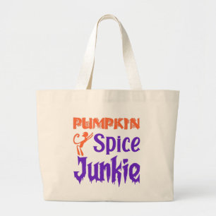 Bolsa Tote Grande Pumpkin Spice Junkie