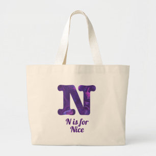Bolsa Tote Grande Purple - Letra N é para Nice
