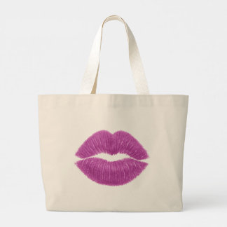 Bolsa Tote Grande Purple Lips