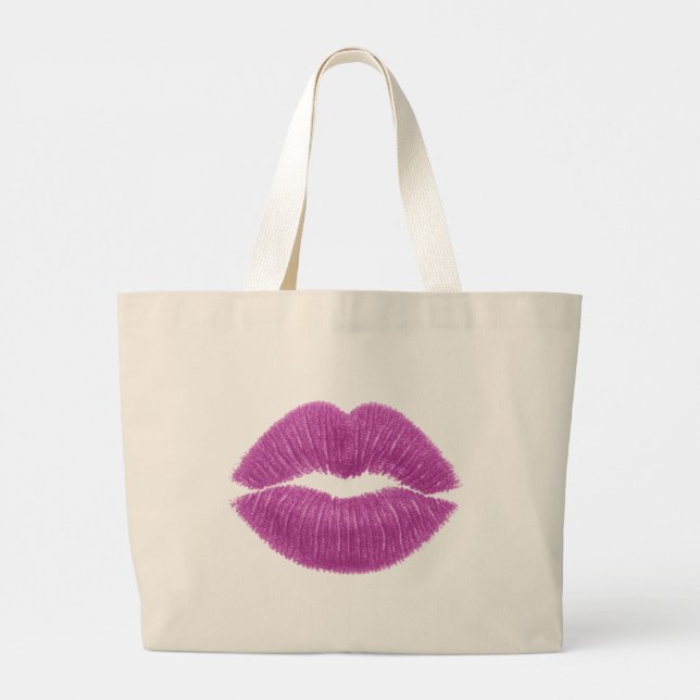 Bolsa Tote Grande Purple Lips (Verso)