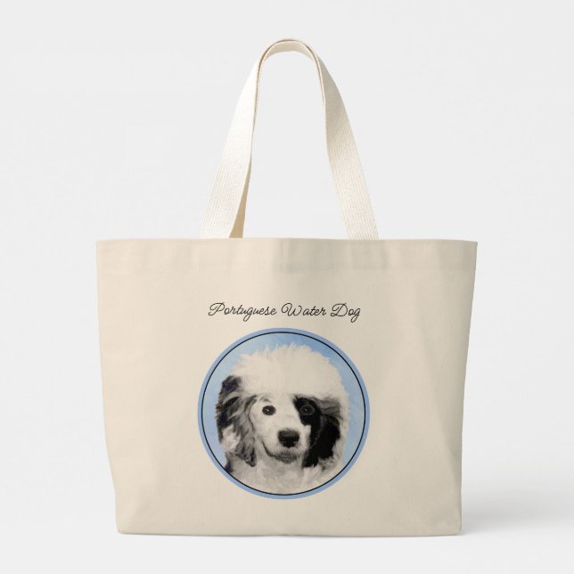 Bolsa Tote Grande PWD (PWD) - Arte Original para Cachorros (Verso)